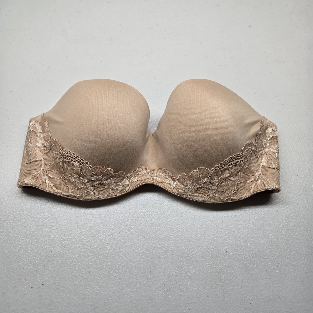 Victoria's Secret Women Bra 32D Beige Floral Body By Multi Way Lace READ